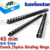 Comb bind Ring 45 mm, comb binding machine price, comb binding ring, Comb/ Spico Rings, spico binding ring, spico binding rings