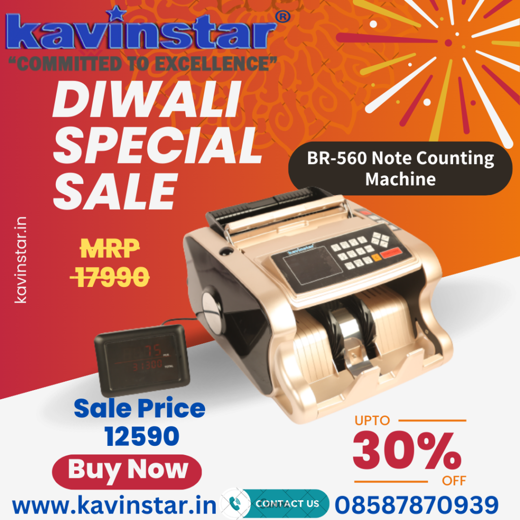 BR-560-Note Counting Machine Gold Colour