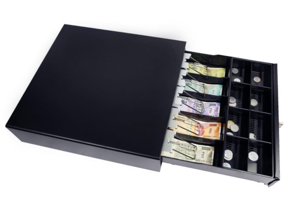 Kavinstar Cash Counter Locker Machine - Electronic & Manual Metal Cash Drawer for POS System
