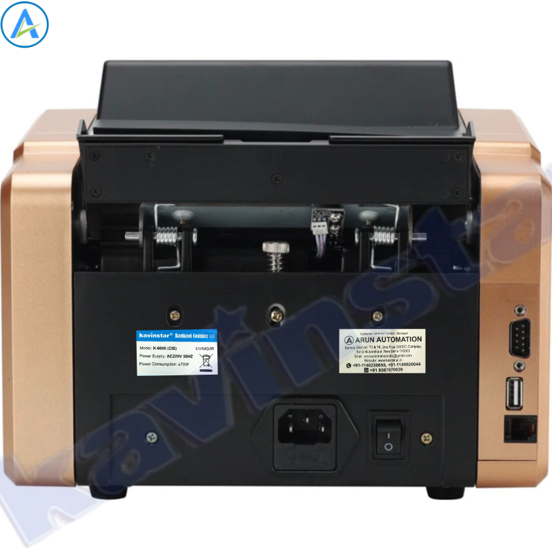 Kavinstar K6000 Gold Currency Counting Machine With Fake Note Detector - Image 3